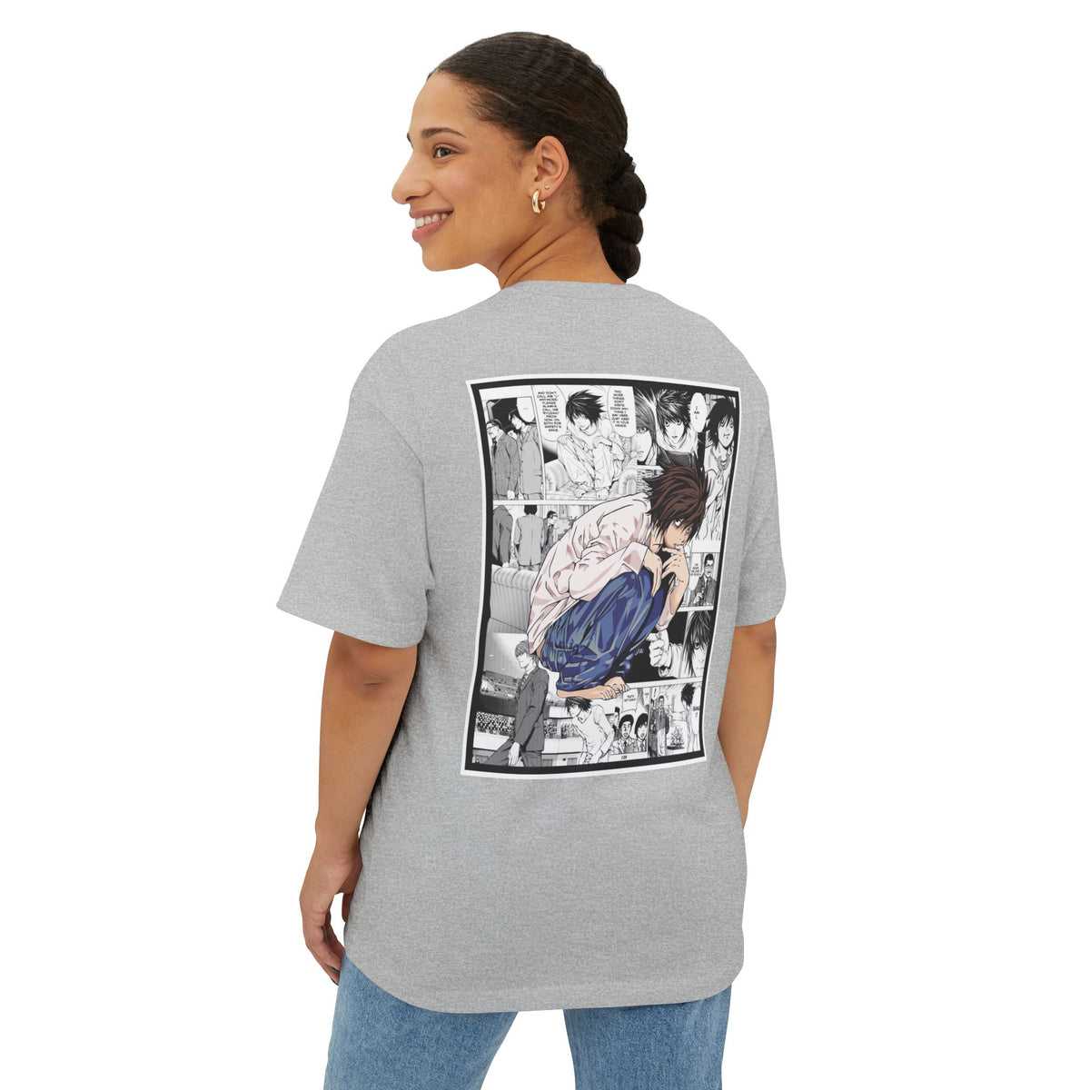 L. (DEATH NOTE) Camiseta de gran tamaño