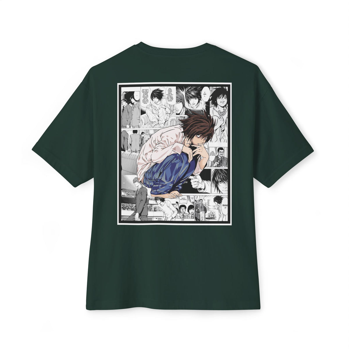 L. (DEATH NOTE) Camiseta de gran tamaño
