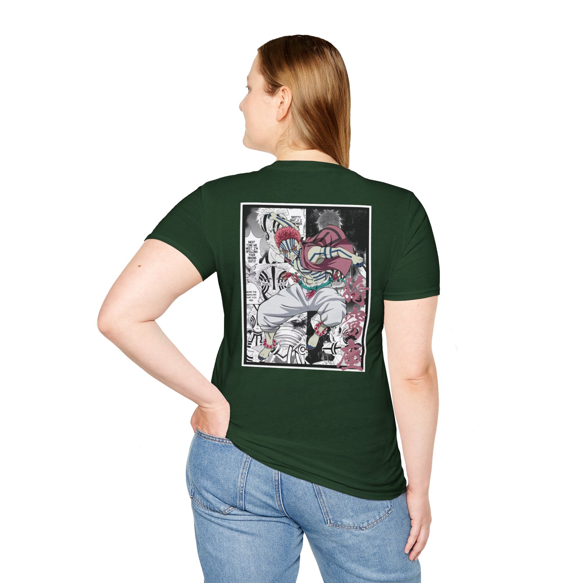 Camiseta informal de Akaza (DEMON SLAYER)