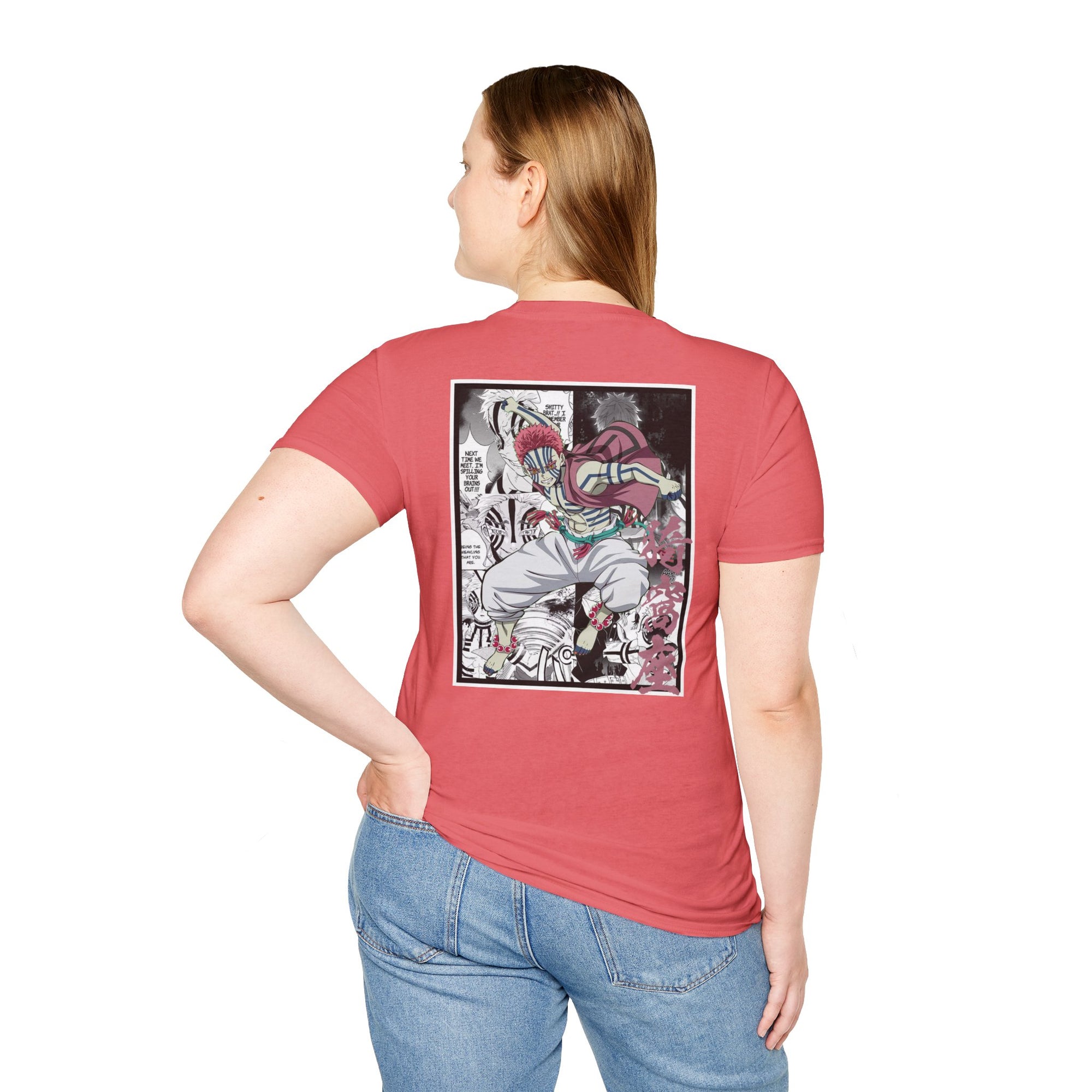Camiseta informal de Akaza (DEMON SLAYER)