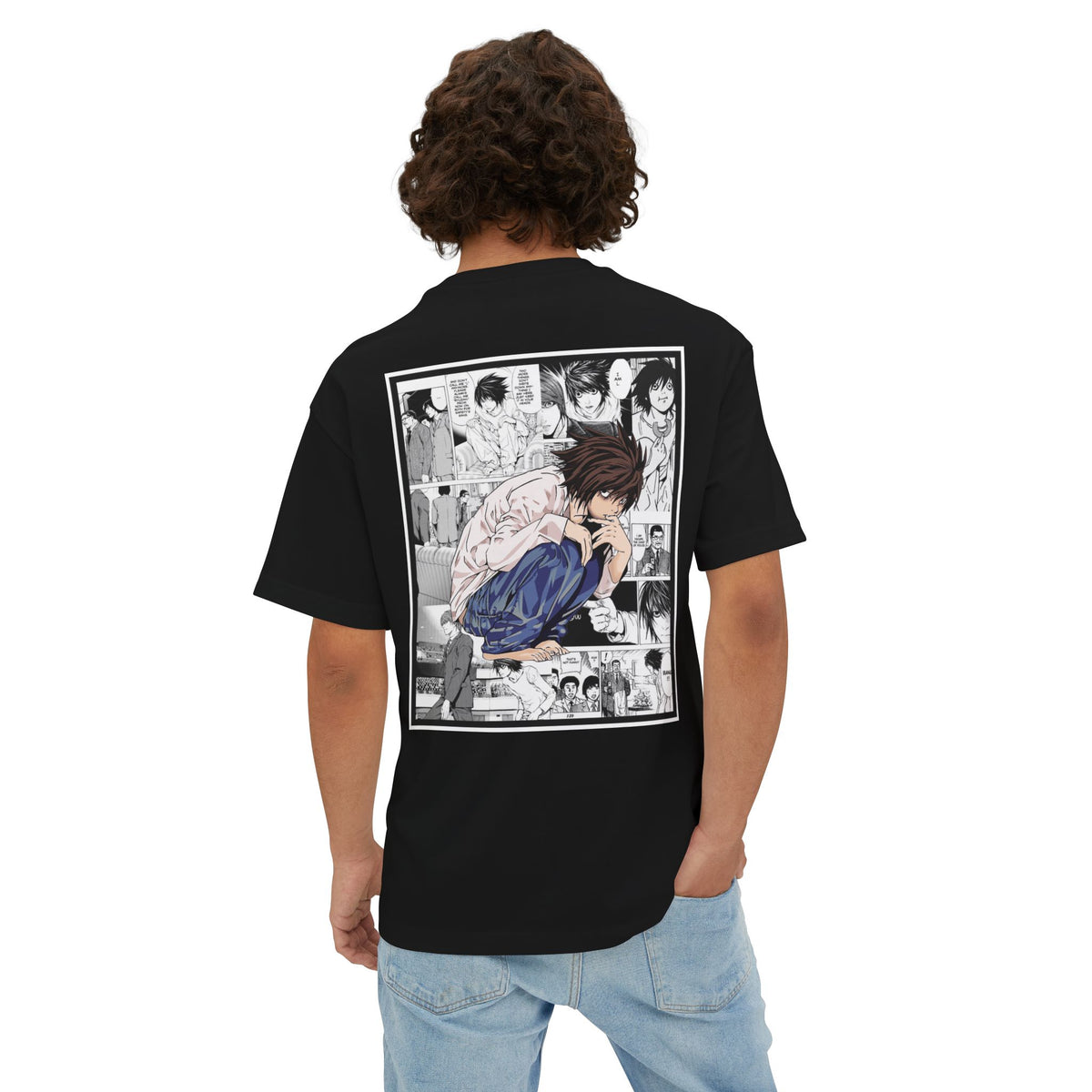 L. (DEATH NOTE) Camiseta de gran tamaño