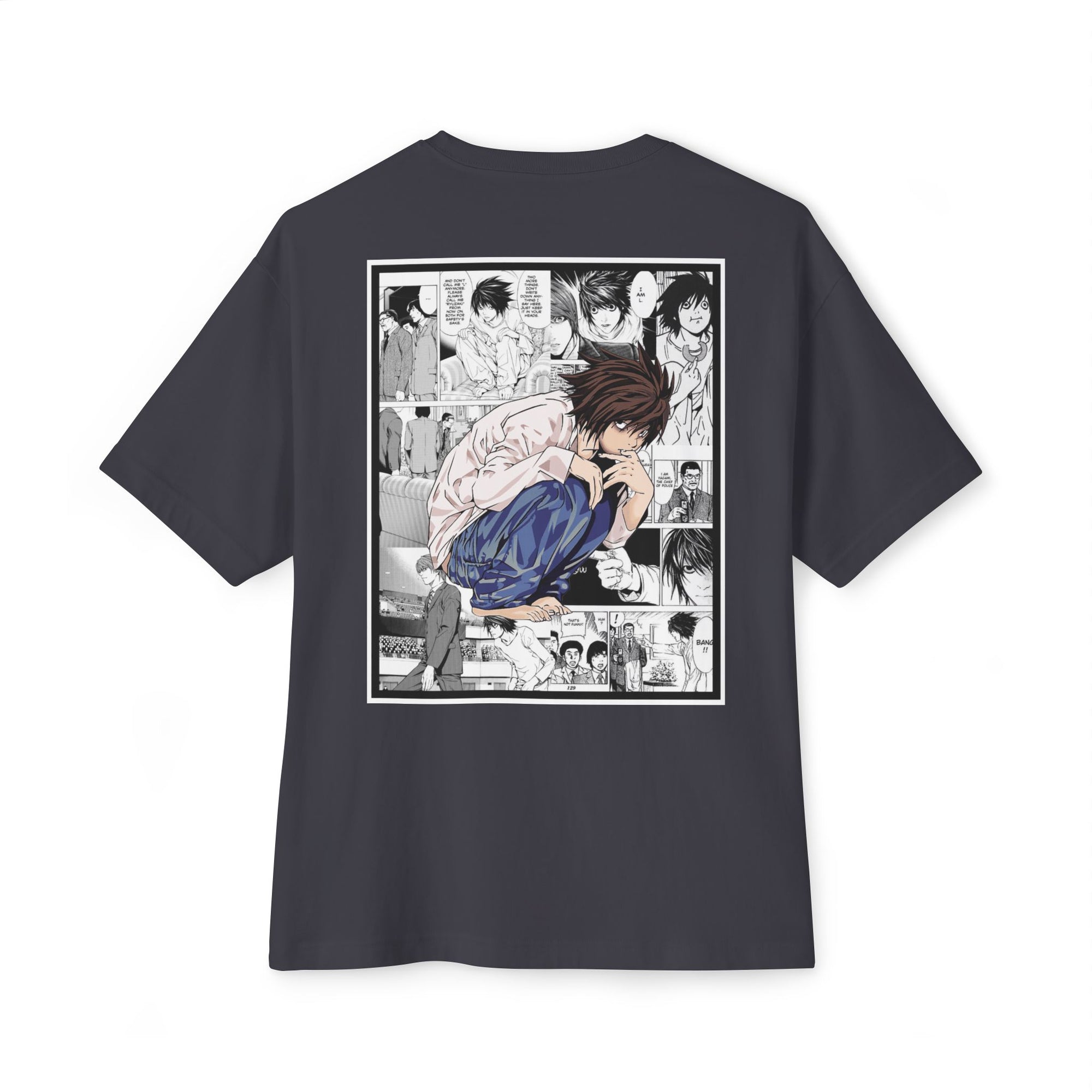 L. (DEATH NOTE) Camiseta de gran tamaño