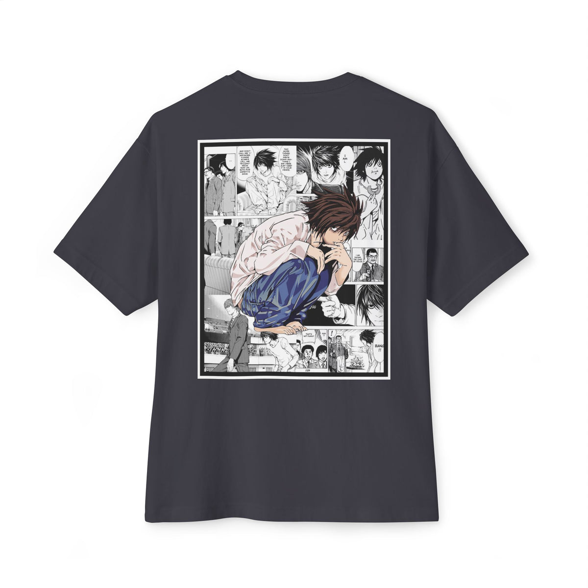 L. (DEATH NOTE) Camiseta de gran tamaño