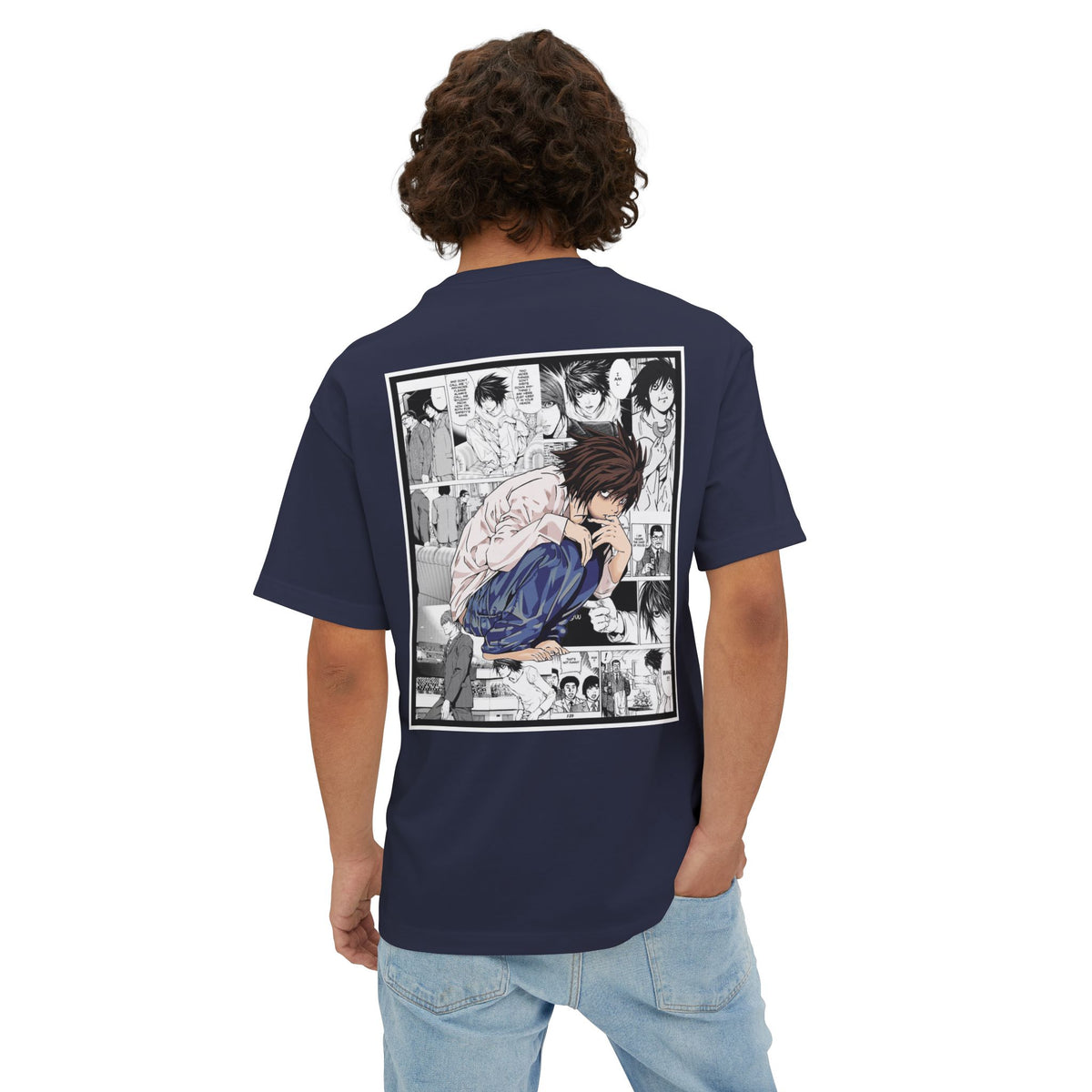L. (DEATH NOTE) Camiseta de gran tamaño