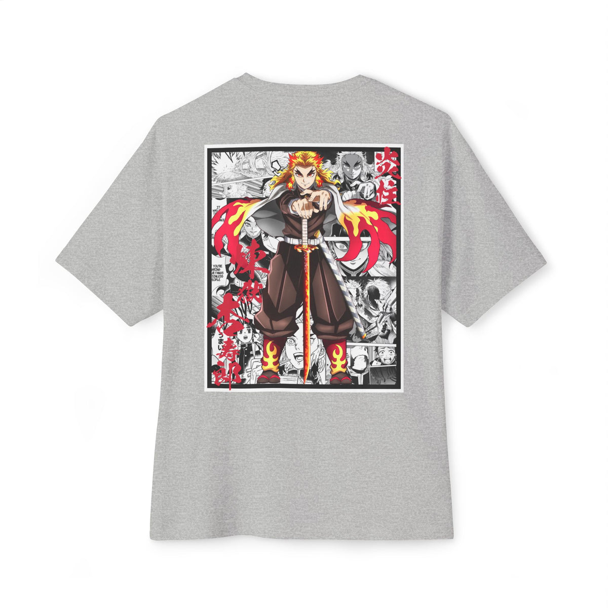Camiseta extragrande de Kyojuro Rengoku (DEMON SLAYER)