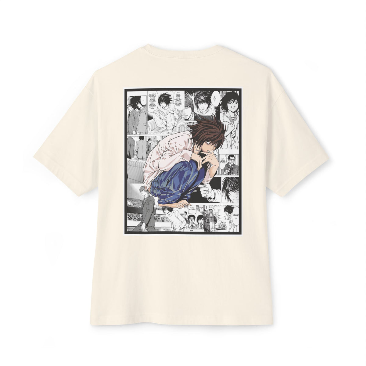 L. (DEATH NOTE) Camiseta de gran tamaño