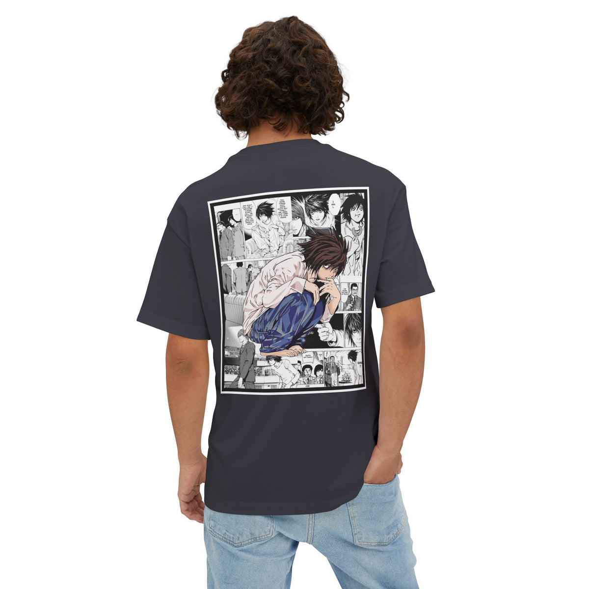 L. (DEATH NOTE) Camiseta de gran tamaño