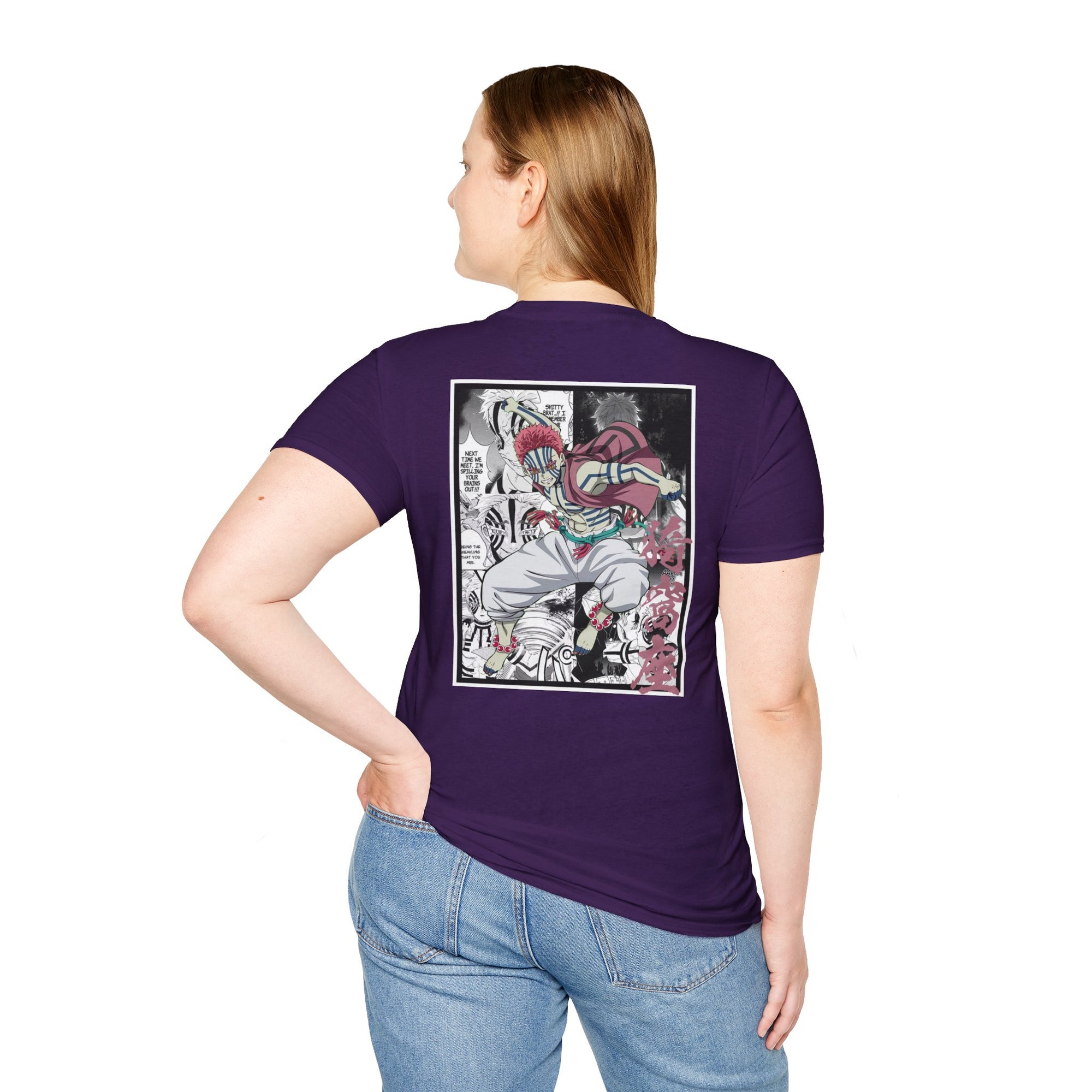 Camiseta informal de Akaza (DEMON SLAYER)
