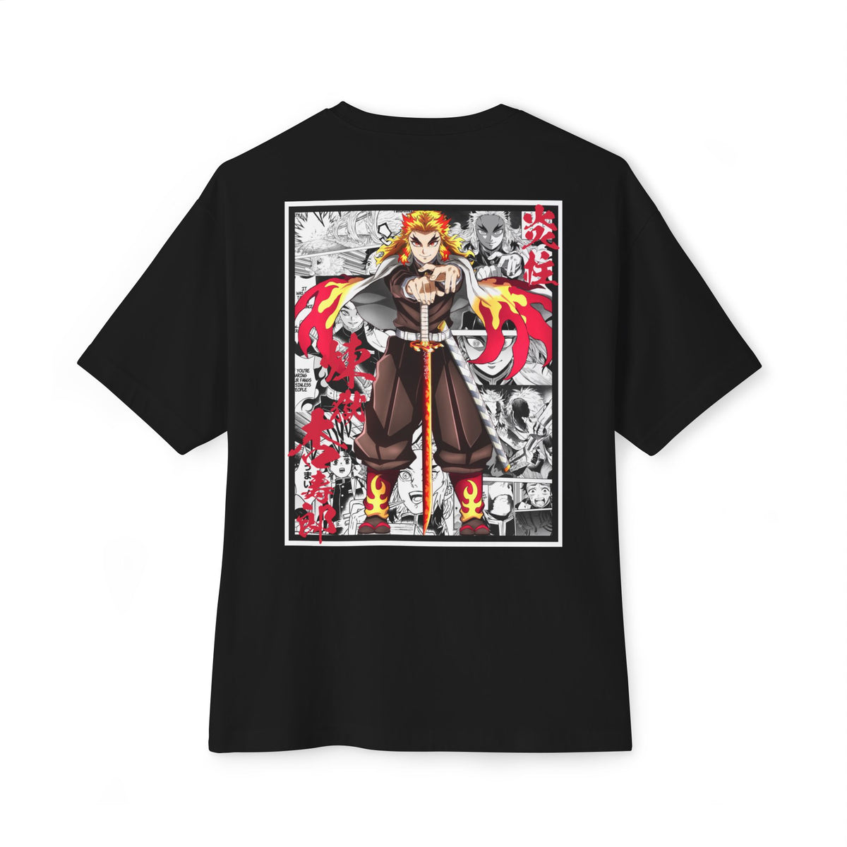 Camiseta extragrande de Kyojuro Rengoku (DEMON SLAYER)