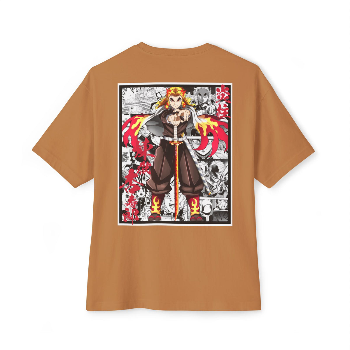 Camiseta extragrande de Kyojuro Rengoku (DEMON SLAYER)
