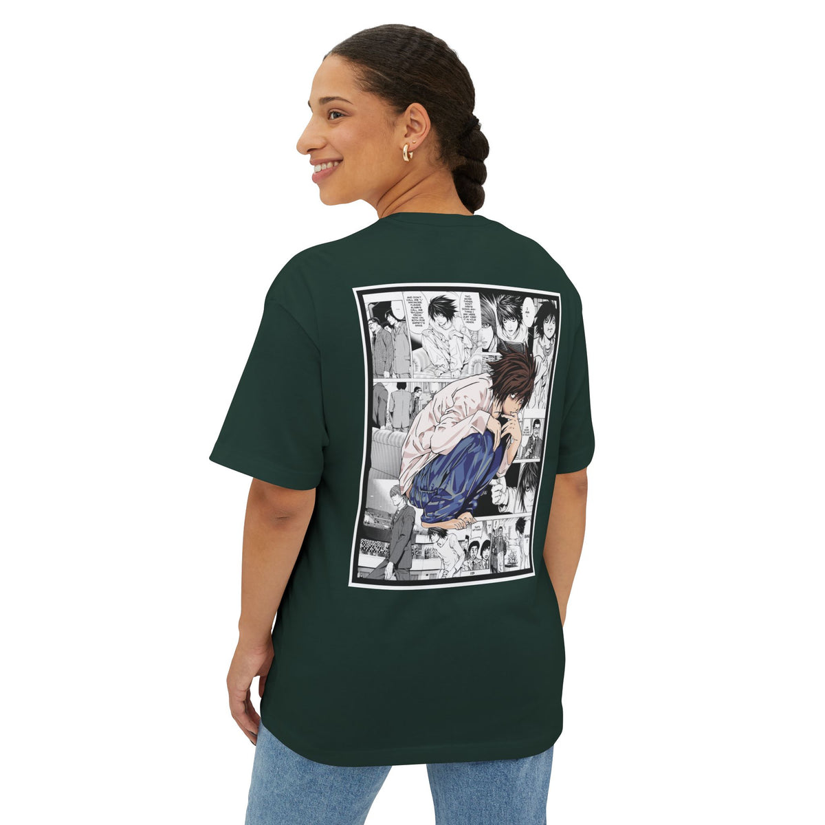 L. (DEATH NOTE) Camiseta de gran tamaño