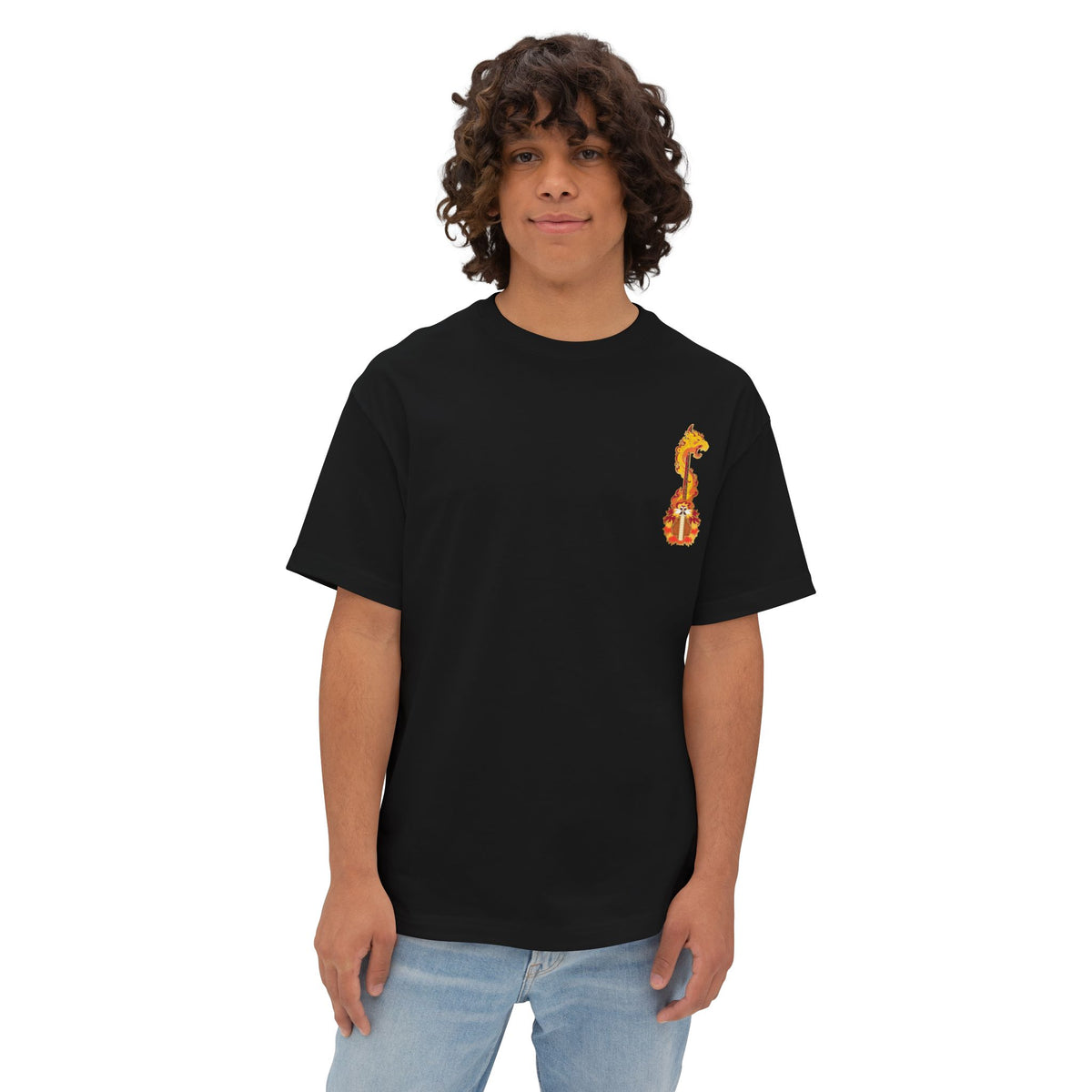 Camiseta extragrande de Kyojuro Rengoku (DEMON SLAYER)