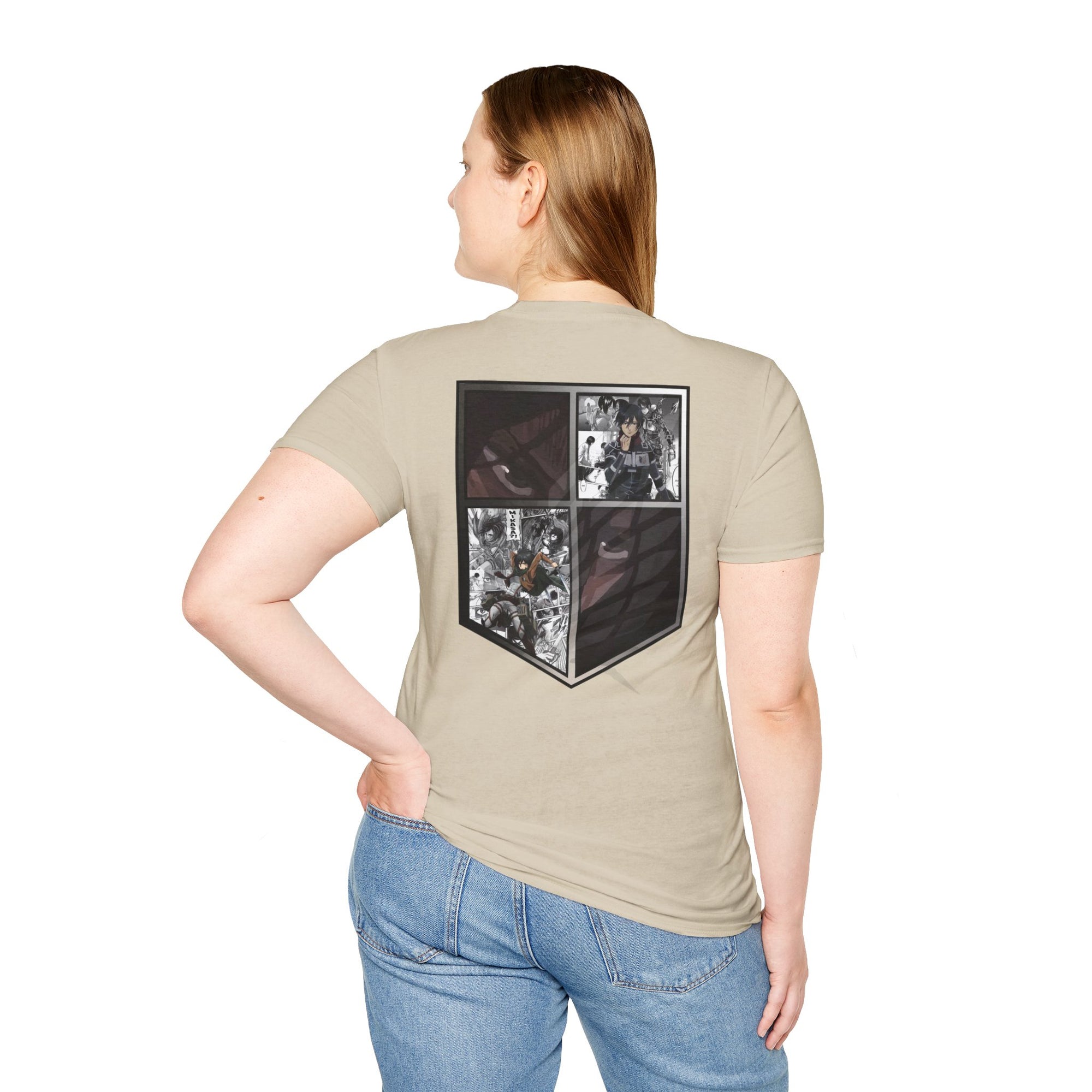 Camiseta informal de Mikasa Ackerman (ATAQUE A LOS TITANES)
