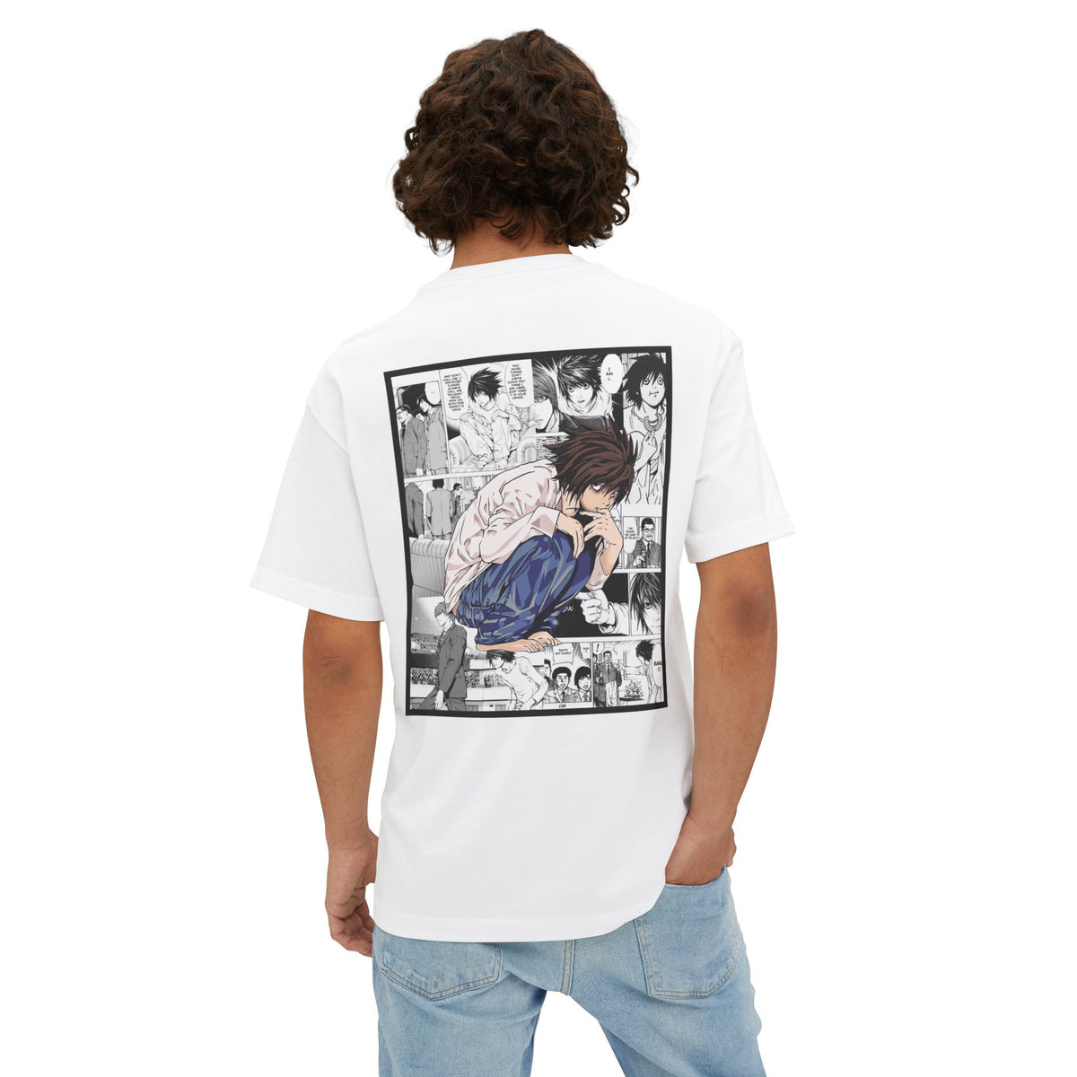 L. (DEATH NOTE) Camiseta de gran tamaño