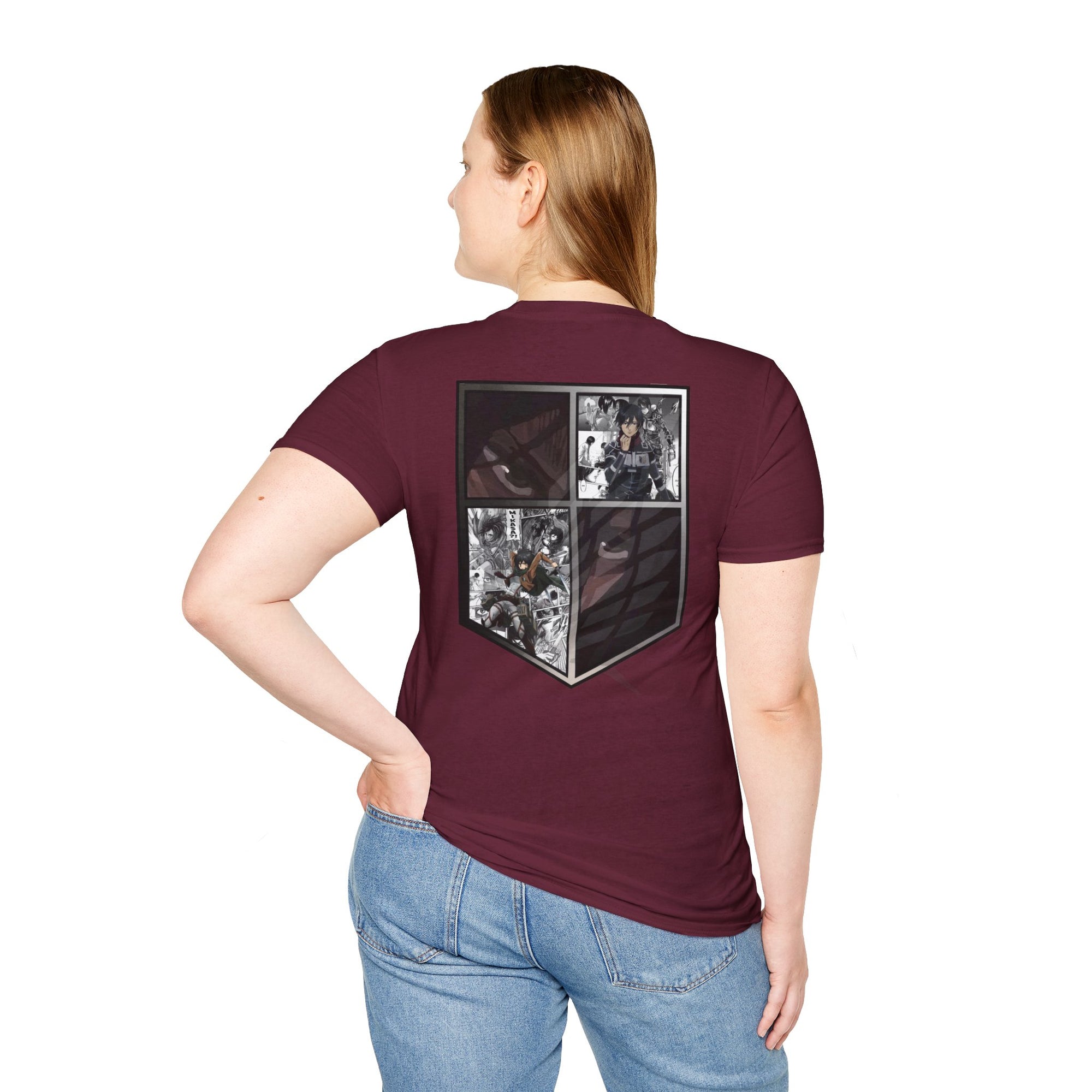 Camiseta informal de Mikasa Ackerman (ATAQUE A LOS TITANES)