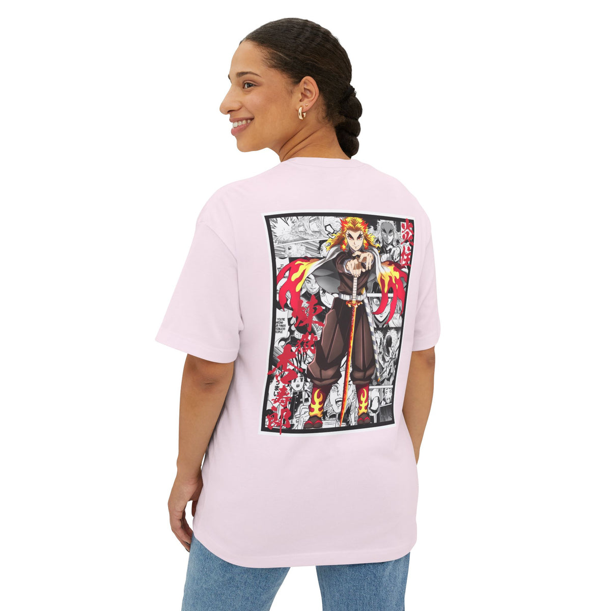 Camiseta extragrande de Kyojuro Rengoku (DEMON SLAYER)