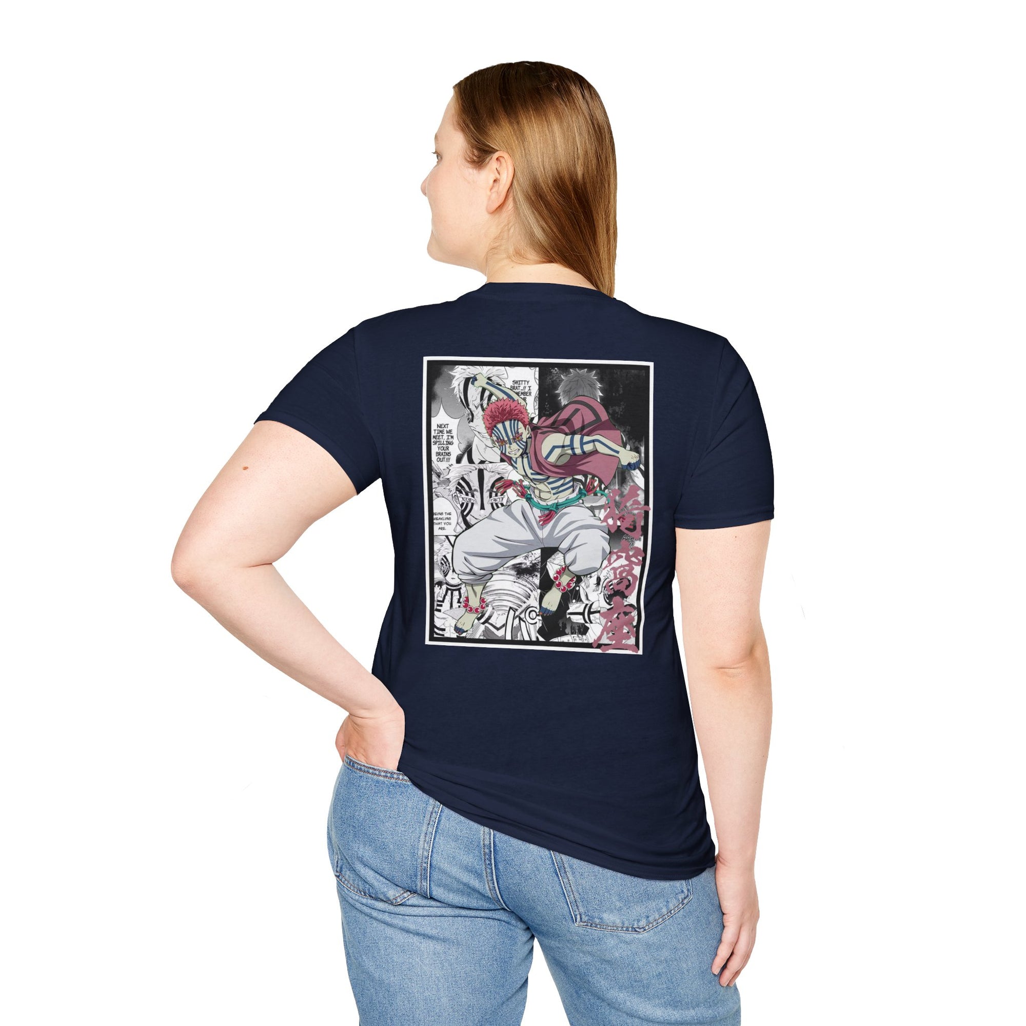 Camiseta informal de Akaza (DEMON SLAYER)