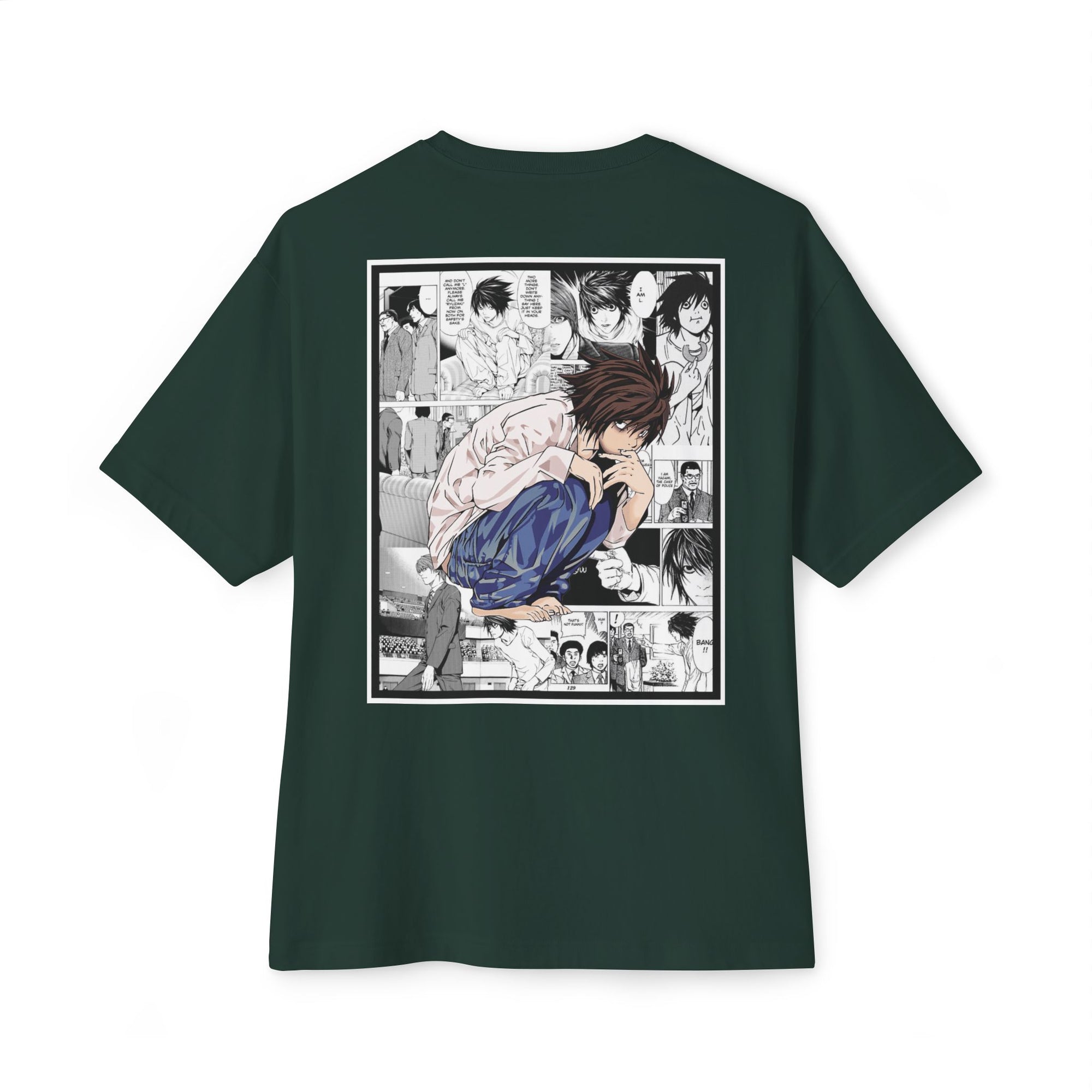 L. (DEATH NOTE) Camiseta de gran tamaño