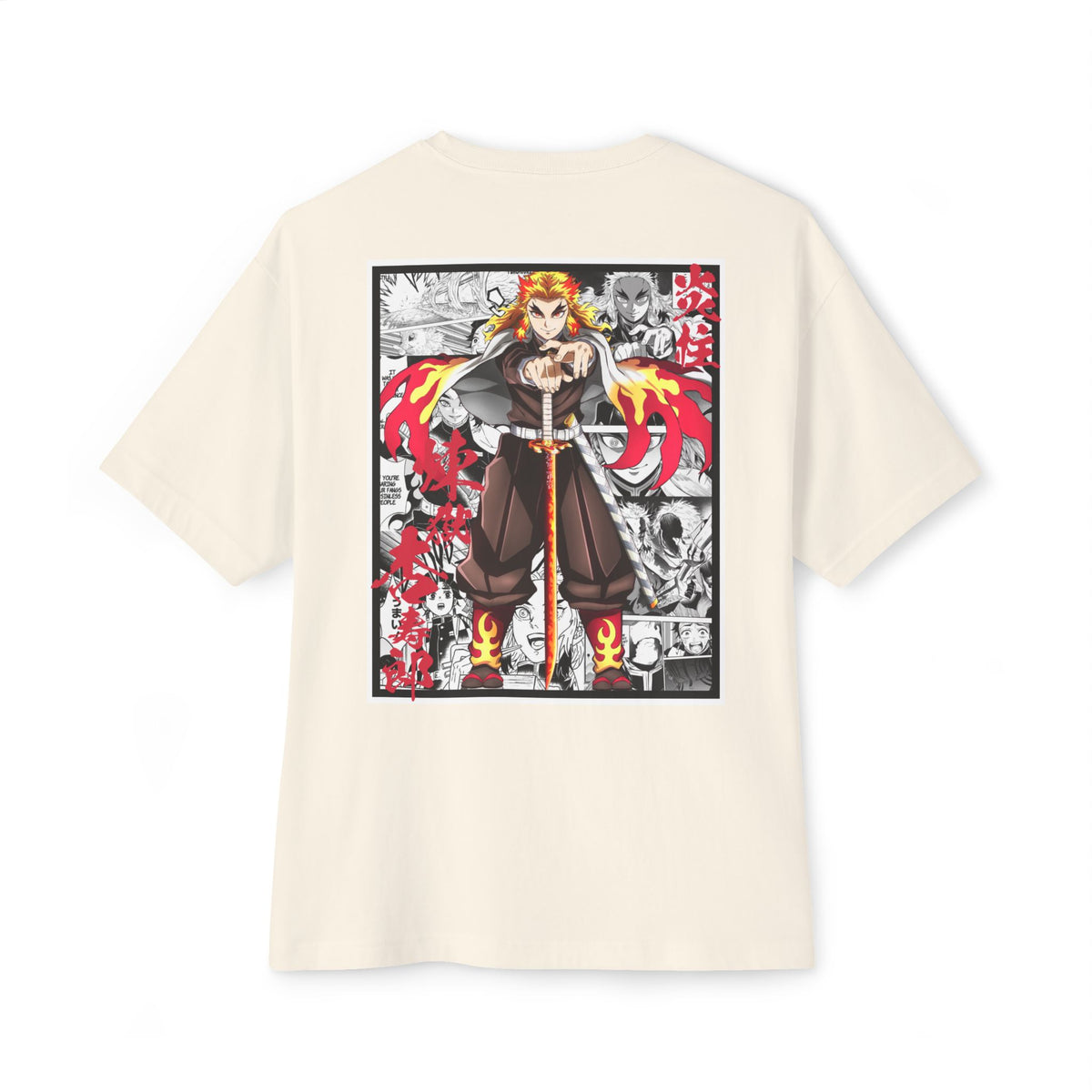 Camiseta extragrande de Kyojuro Rengoku (DEMON SLAYER)