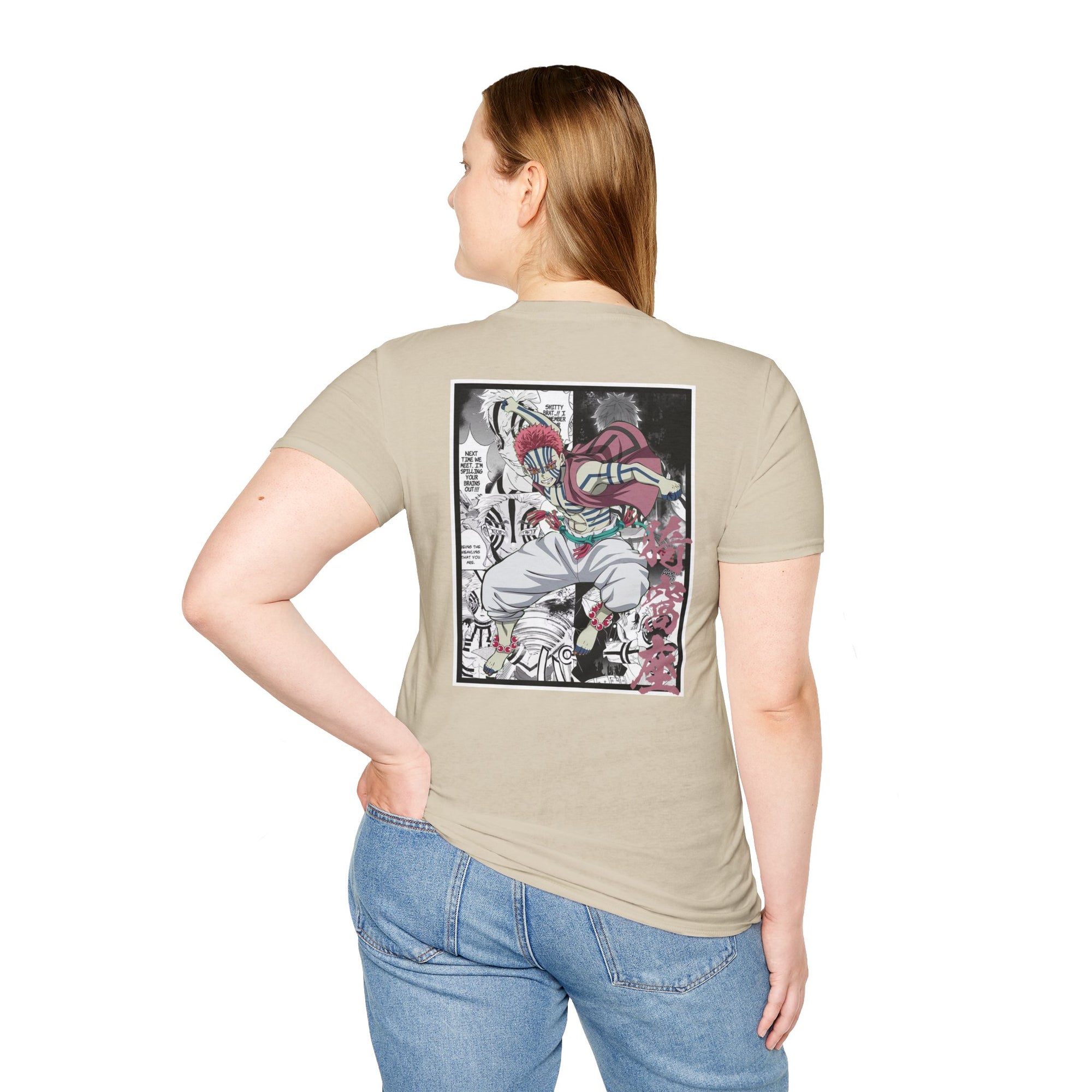 Camiseta informal de Akaza (DEMON SLAYER)