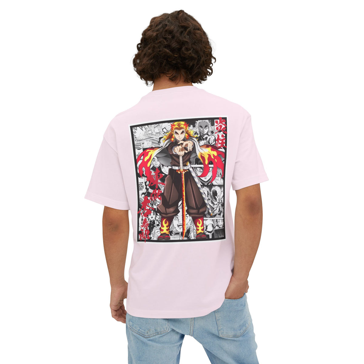 Camiseta extragrande de Kyojuro Rengoku (DEMON SLAYER)