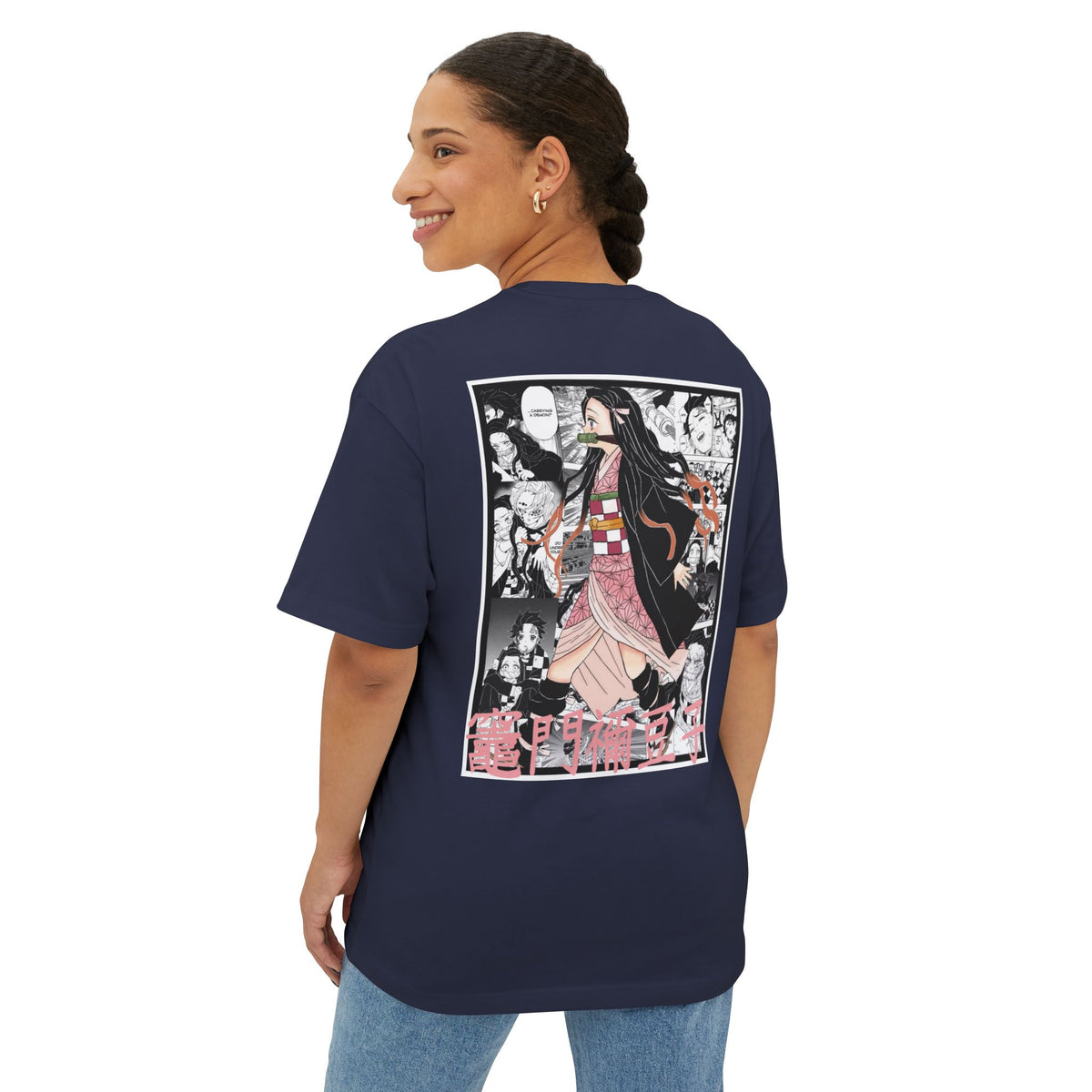 Camiseta extragrande de Nezuko Kamado (DEMON SLAYER)