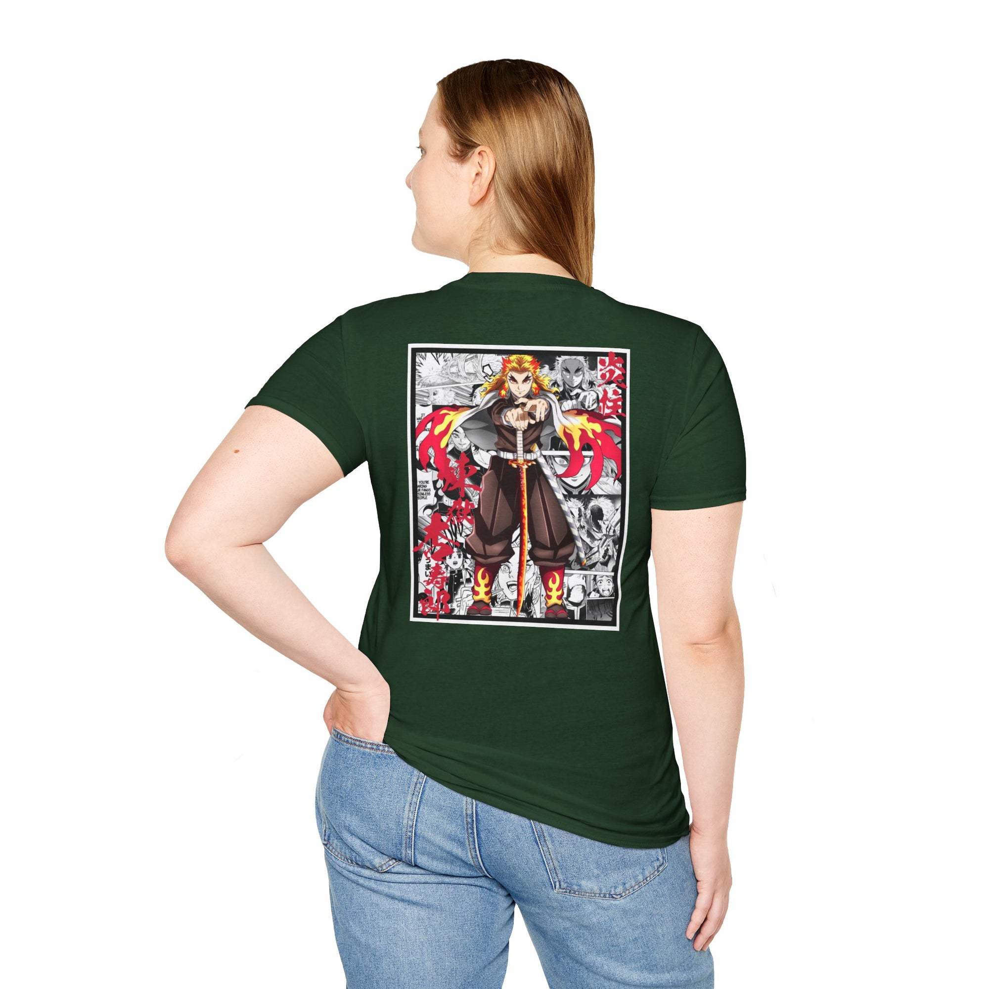 Camiseta informal Kyojuro Rengoku (DEMON SLAYER)