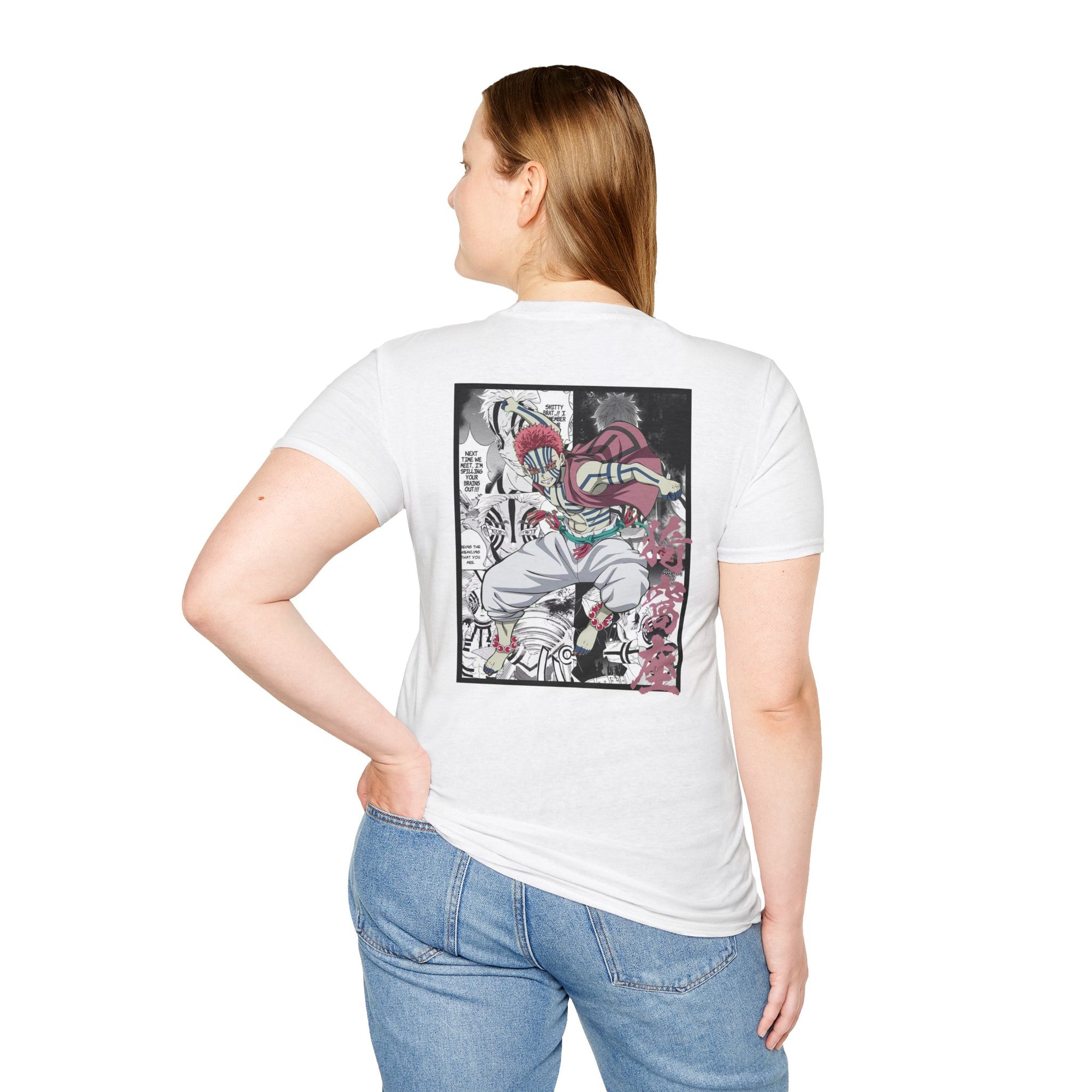 Camiseta informal de Akaza (DEMON SLAYER)