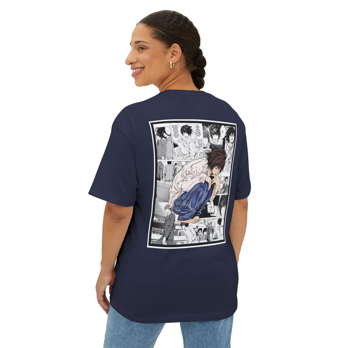 L. (DEATH NOTE) Camiseta de gran tamaño