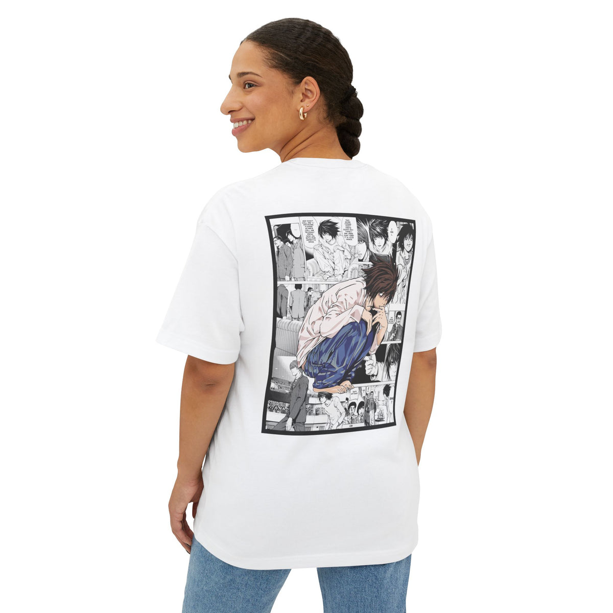 L. (DEATH NOTE) Camiseta de gran tamaño