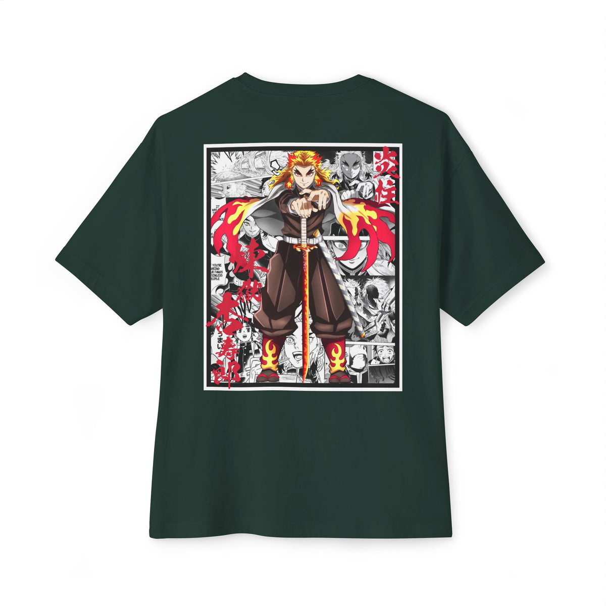 Camiseta extragrande de Kyojuro Rengoku (DEMON SLAYER)