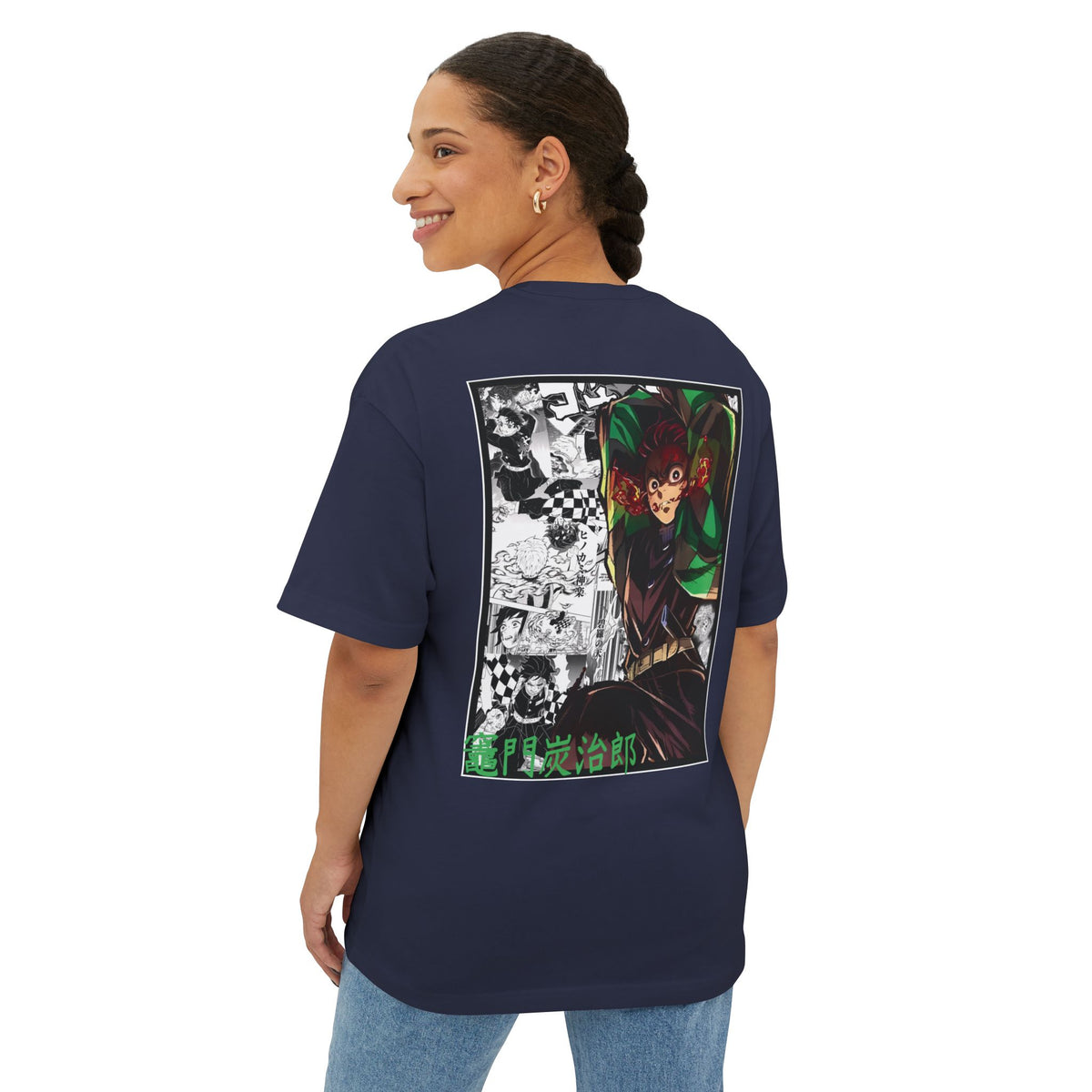 Camiseta extragrande de Tanjiro Kamado (DEMON SLAYER)