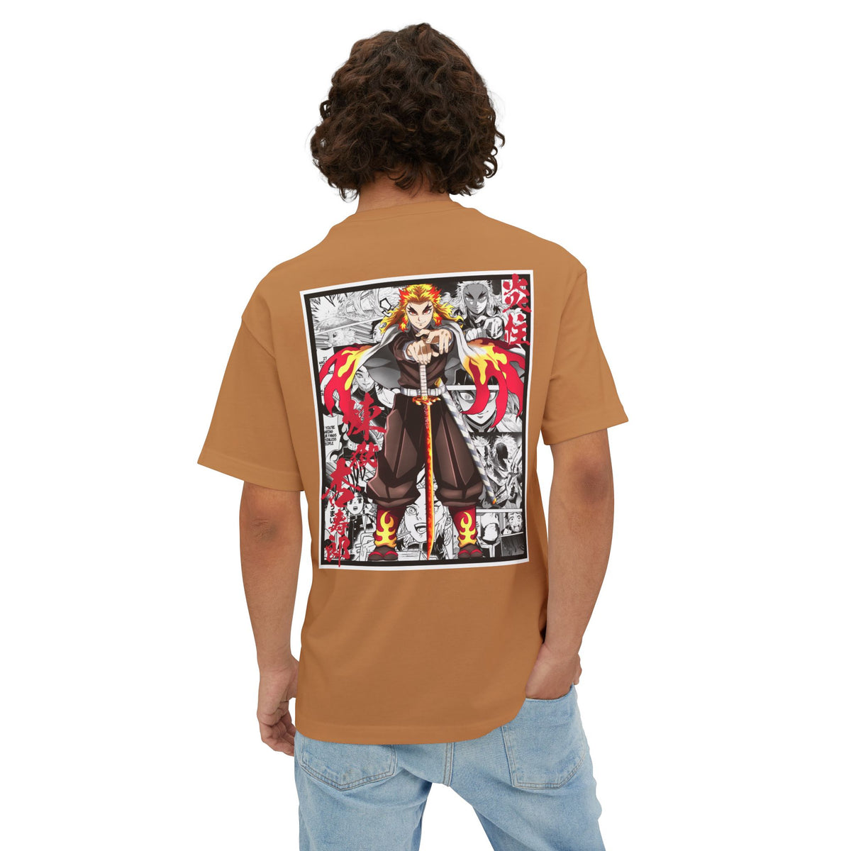 Camiseta extragrande de Kyojuro Rengoku (DEMON SLAYER)