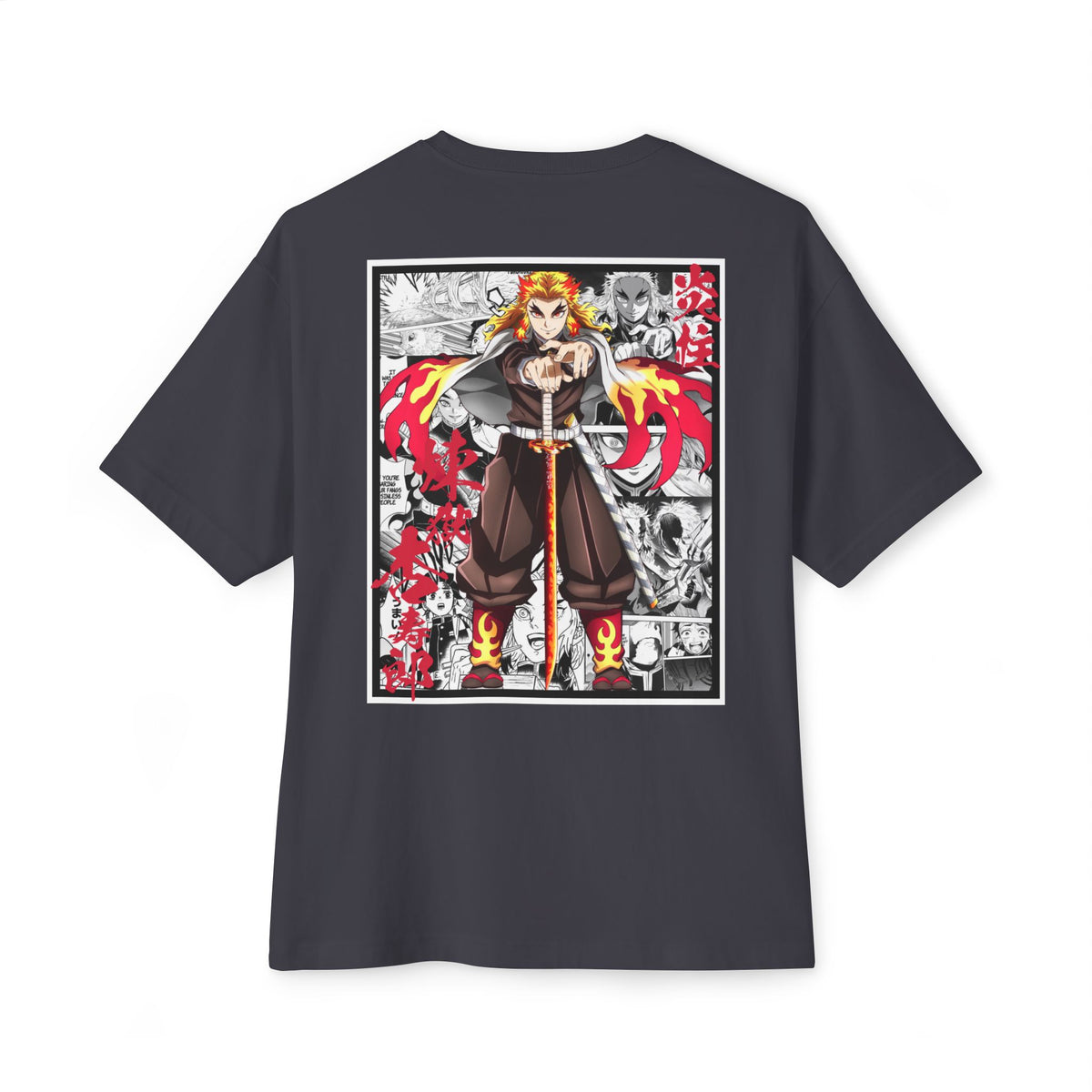 Camiseta extragrande de Kyojuro Rengoku (DEMON SLAYER)