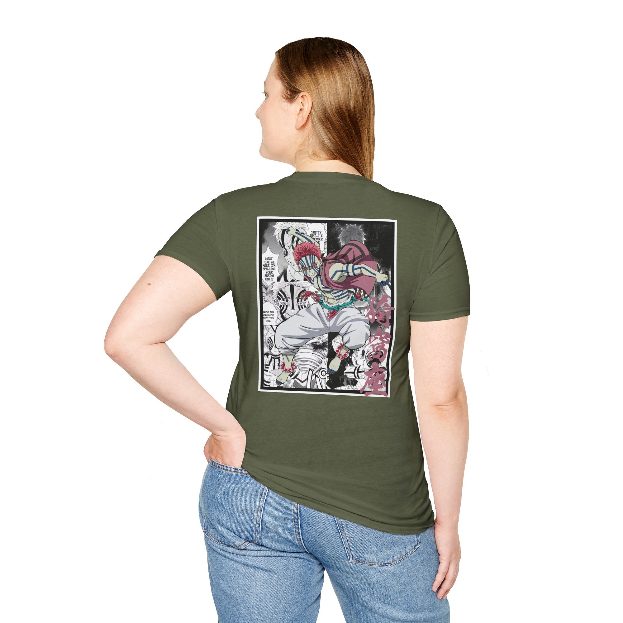 Camiseta informal de Akaza (DEMON SLAYER)