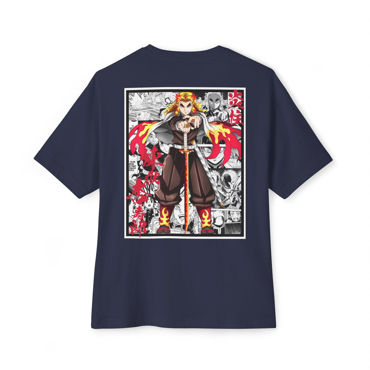 Camiseta extragrande de Kyojuro Rengoku (DEMON SLAYER)