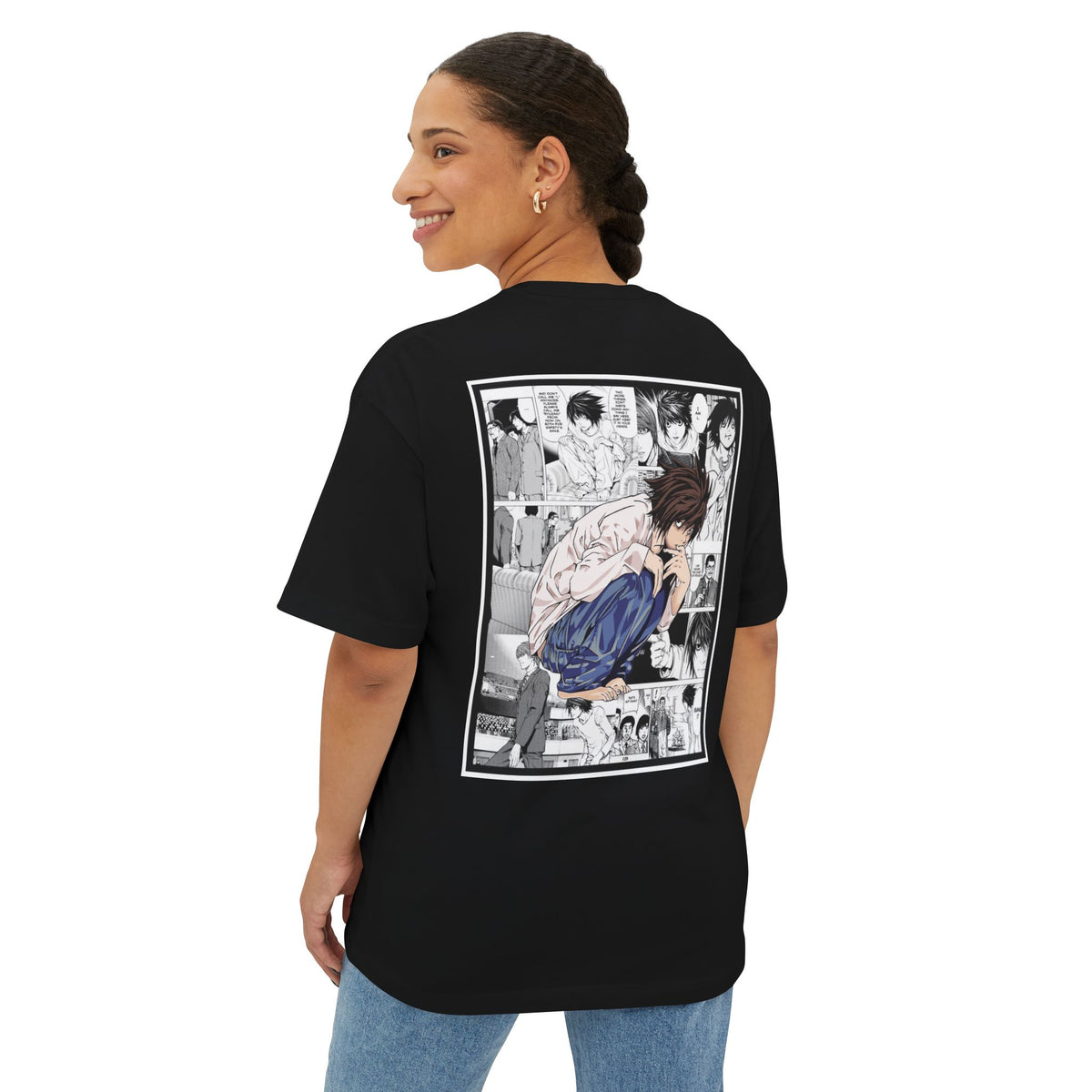 L. (DEATH NOTE) Camiseta de gran tamaño
