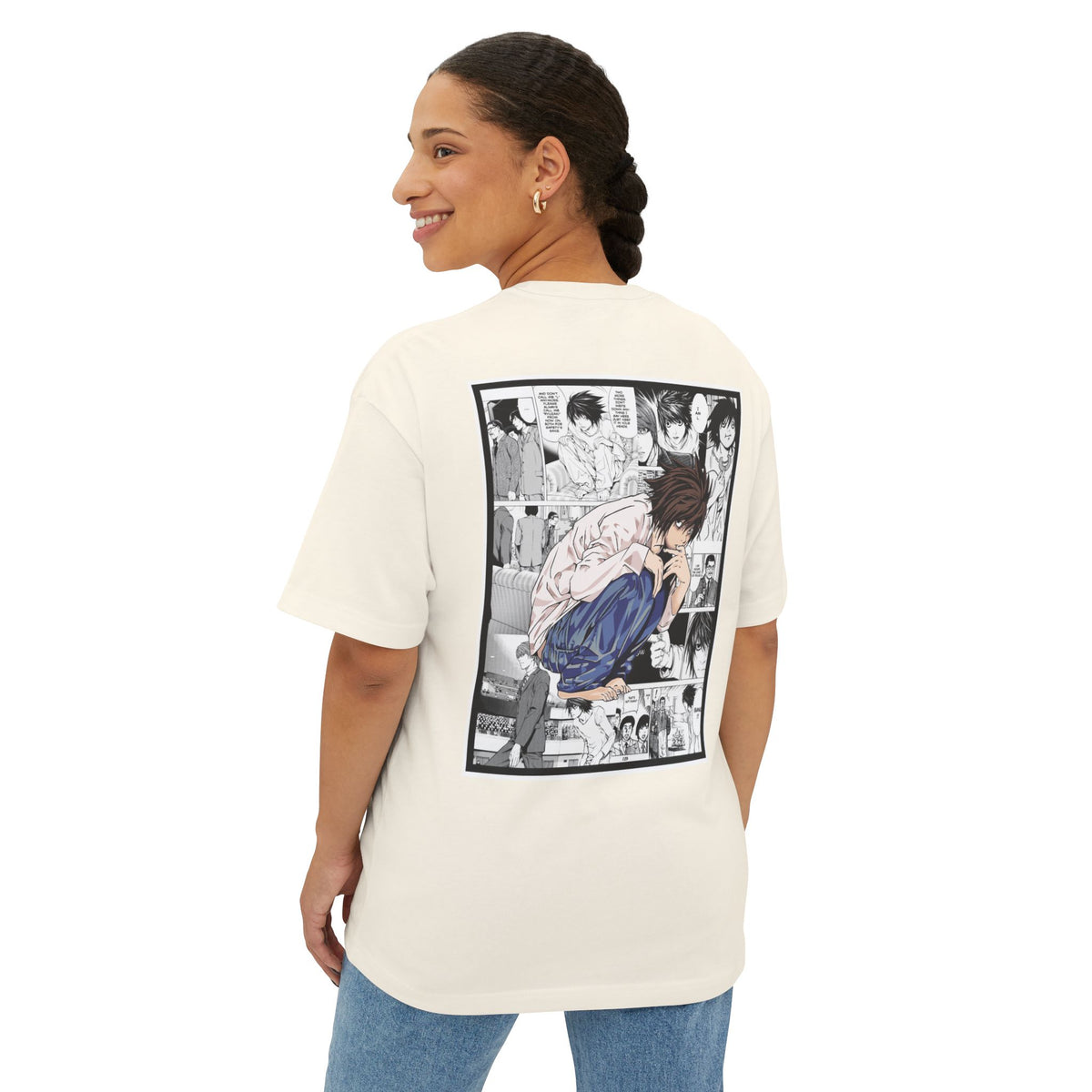 L. (DEATH NOTE) Camiseta de gran tamaño