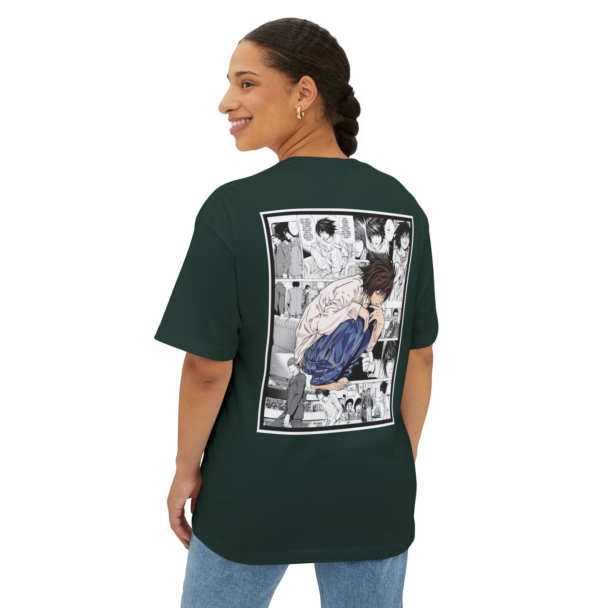 L. (DEATH NOTE) Camiseta de gran tamaño