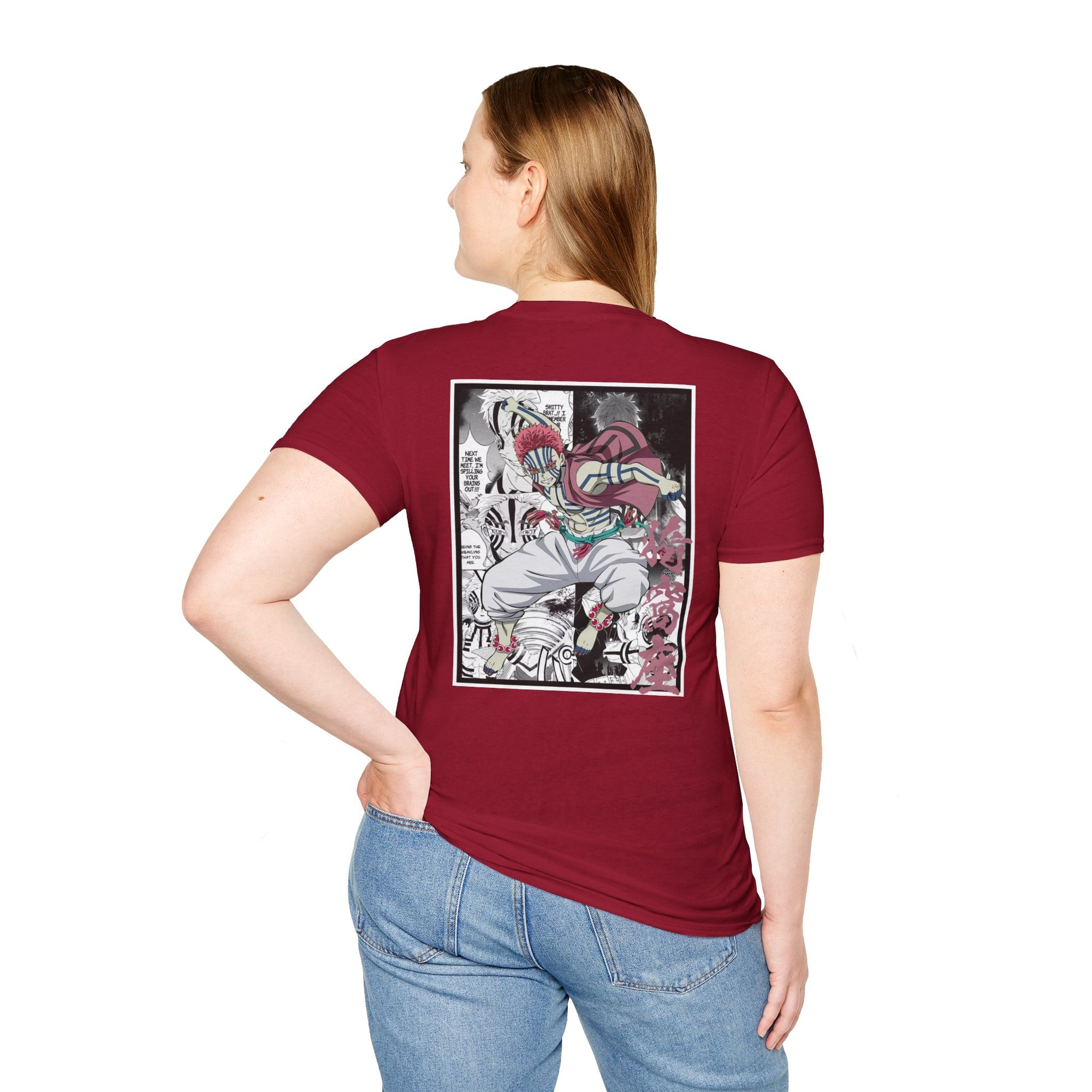 Camiseta informal de Akaza (DEMON SLAYER)